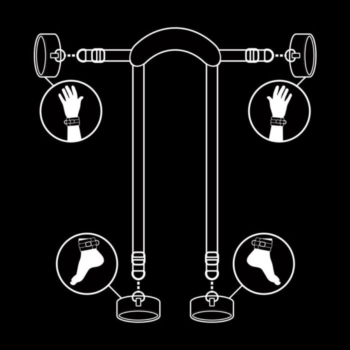 Fetish Submissive - Posição Mestre Com 4 Algemas Revestidas Com Noprene - Image 4