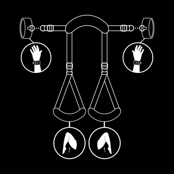 Fetish Submissive - Posição De Pernas Abertas Com Algemas De Forro De Noprene - Image 10