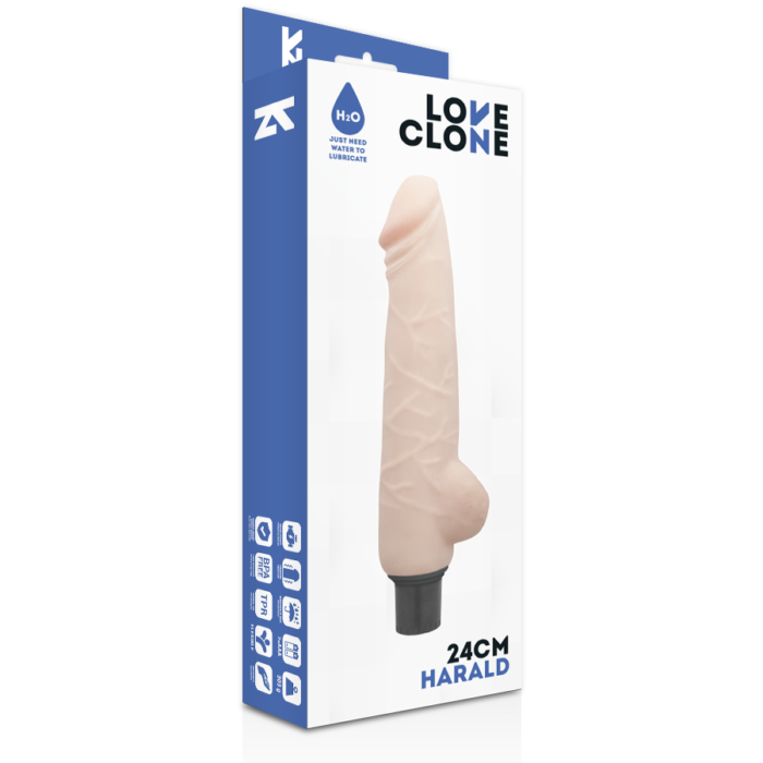 Loveclone - Vibrador Auto Lubrificante Harald 24 Cm -O- 4 Cm - Image 4