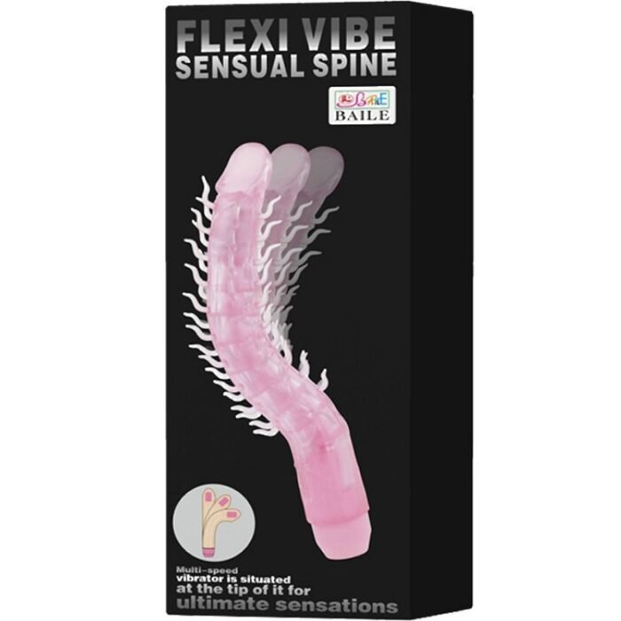 Baile - Flexi Vibe Sensual Spine Dildo Vibratório Dobrvel Lilal 23.5 Cm - Image 2