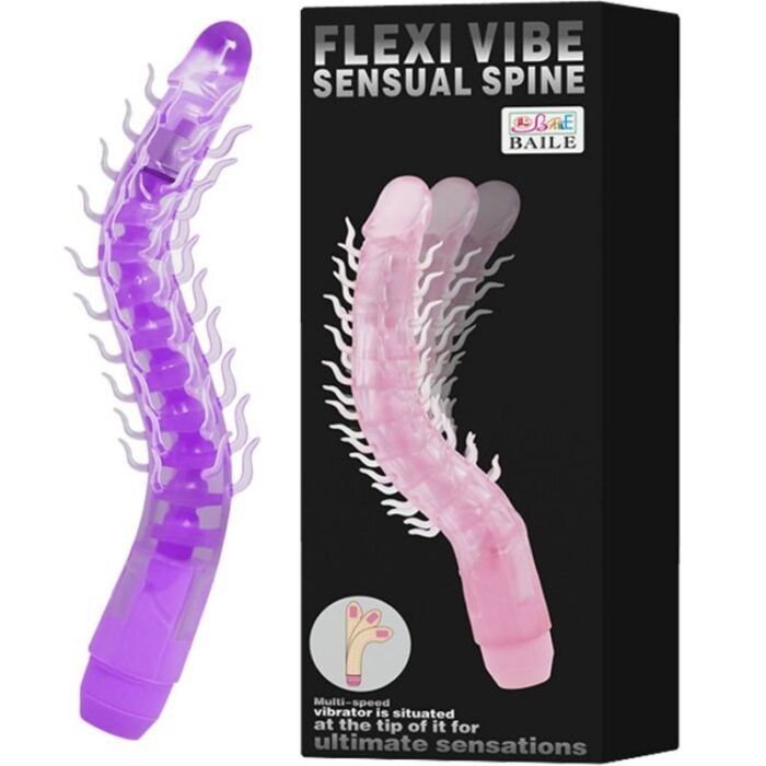 Baile - Flexi Vibe Sensual Spine Dildo Vibratório Dobrvel Lilal 23.5 Cm - Image 3