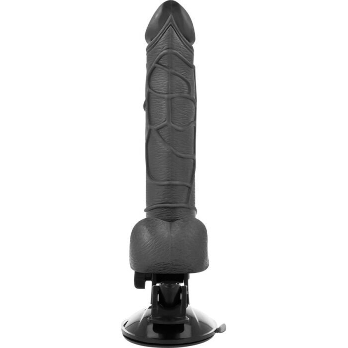 Basecock - Vibrador Realista Controle Remoto Preto Com Testículos 19.5 Cm -O- 4 Cm - Image 3