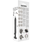 Basecock - Vibrador De Controle Remoto Realístico Preto 20 Cm -O- 4 Cm - Image 5