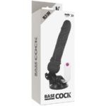 Basecock - Vibrador De Controle Remoto Realista Preto 19.5 Cm -O- 4 Cm - Image 4