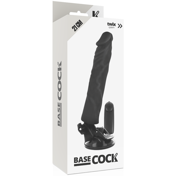 Basecock - Controle Remoto Vibrador Realístico Preto 21 Cm -O- 4 Cm - Image 4