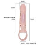 Baile - Capa Extensora De Pênis Com Vibrao E Ala Natural 13.5 Cm - Image 6